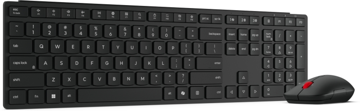 Комплект Безжична Мишка и Клавиатура Lenovo Multi-Mode Pro 6000 - БДС Кирилизация - Черенна ниска цена с бърза доставка - BestPC.BG