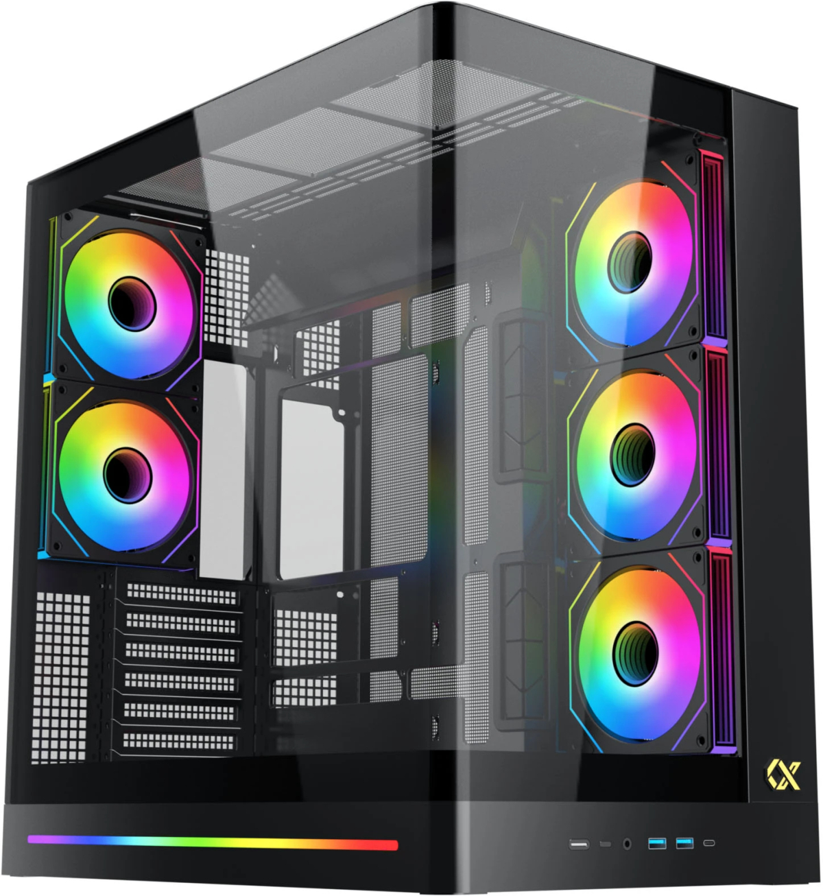 Xigmatek кутия Case E-ATX - PANO II AIR - 8 ARGB Fansна ниска цена с бърза доставка - BestPC.BG
