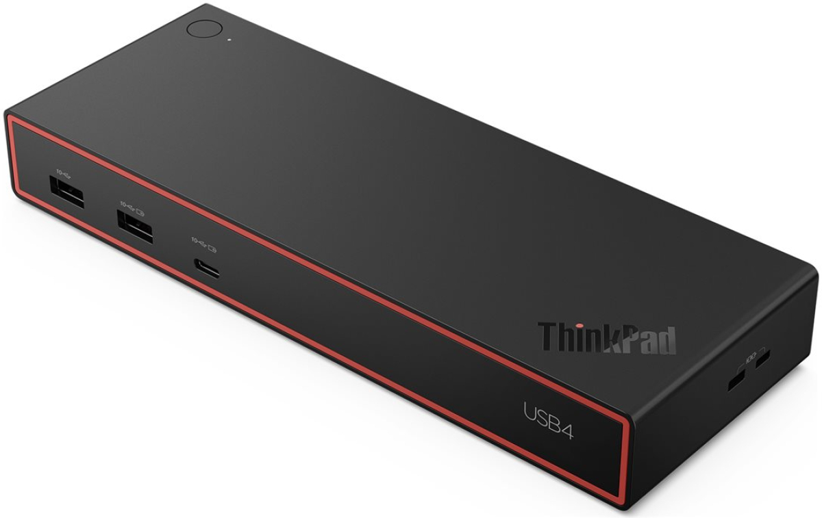 Докинг станция LENOVO ThinkPad USB4 Dock 5000 - 100W, HDMI, DP, USB-C, 1GbE, 100 Watt, черенна ниска цена с бърза доставка - BestPC.BG
