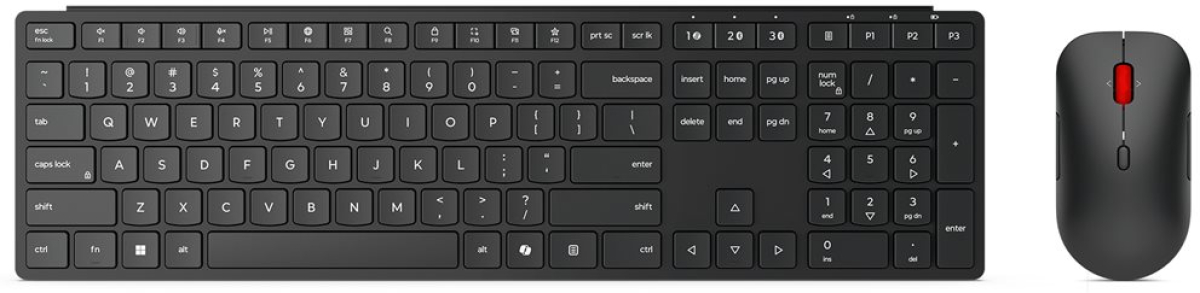 Клавиатура LENOVO Wireless Multi-Mode Pro 6000, Комплек с мишка - БДС Кирилизацияна ниска цена с бърза доставка - BestPC.BG