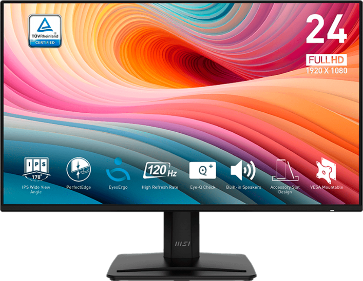 Монитор MSI PRO MP242A E2 Professional Business Monitor, 23.8" 120Hz, FHD (1920x1080)на ниска цена с бърза доставка - BestPC.BG
