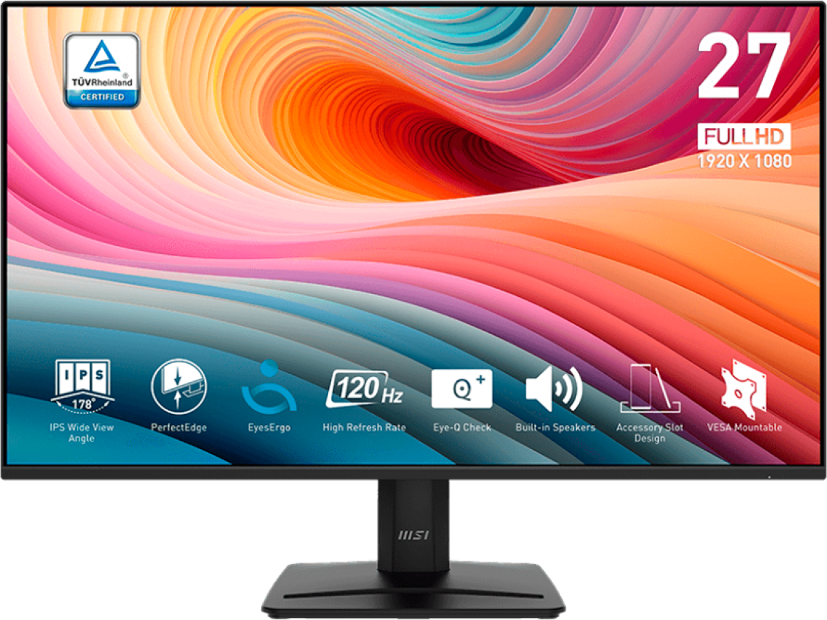 Монитор MSI PRO MP275 E2 Professional Business Monitor, 27" 120Hz, FHD (1920x1080) 16:9, IPS Anti-glare, 1ms-4ms, 300nits, 1500:1, 178-178на ниска цена с бърза доставка - BestPC.BG