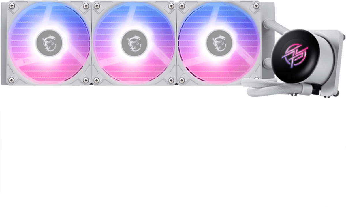 Водно охлаждане MSI MPG CORELIQUID P13 360 Бял, 3x120mm Pre-installed CycloBlade 9 ARGB Daisy Chain Вентилатори, Intel LGA 1700-1851, AMD AM5-AM4на ниска цена с бърза доставка - BestPC.BG