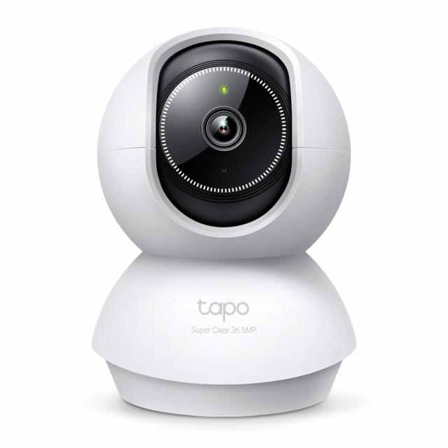 Камера TP LINK C230, 3K 5MP, H.264, 2.4 GHz Wi-Fi, microSD, с AI, до 12 м нощно виждане, бялна ниска цена с бърза доставка - BestPC.BG