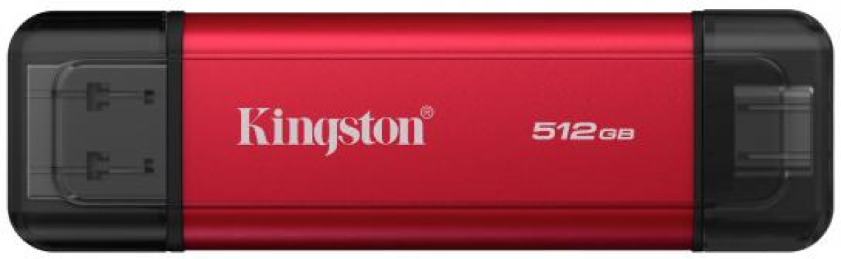 Флаш памет Kingston Dual USB-A-C Portable SSD 512GB - Black-Redна ниска цена с бърза доставка - BestPC.BG
