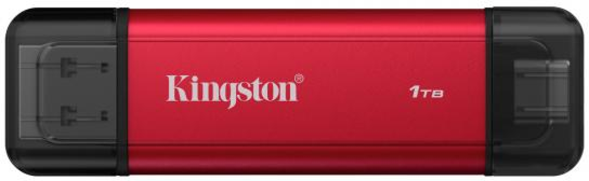 Флаш памет Kingston Dual USB-A-C Portable SSD 1TB - Black-Redна ниска цена с бърза доставка - BestPC.BG