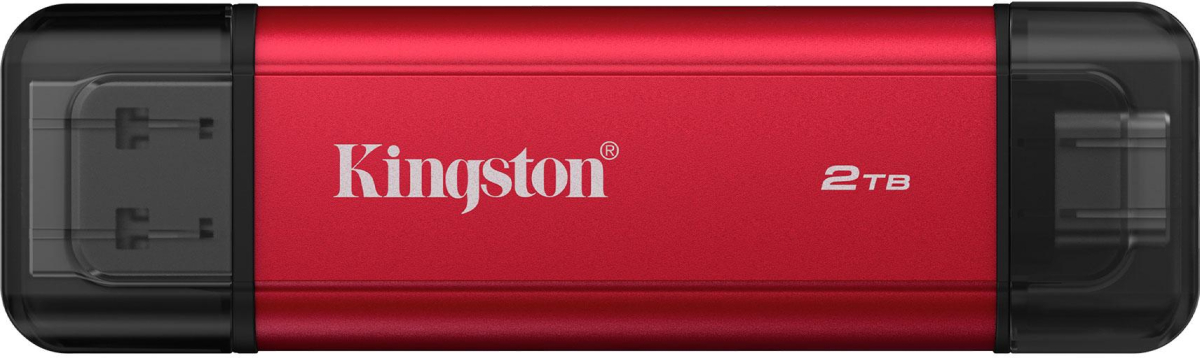 SSD външен Kingston Dual USB-A-C Portable, 2TB, червенна ниска цена с бърза доставка - BestPC.BG