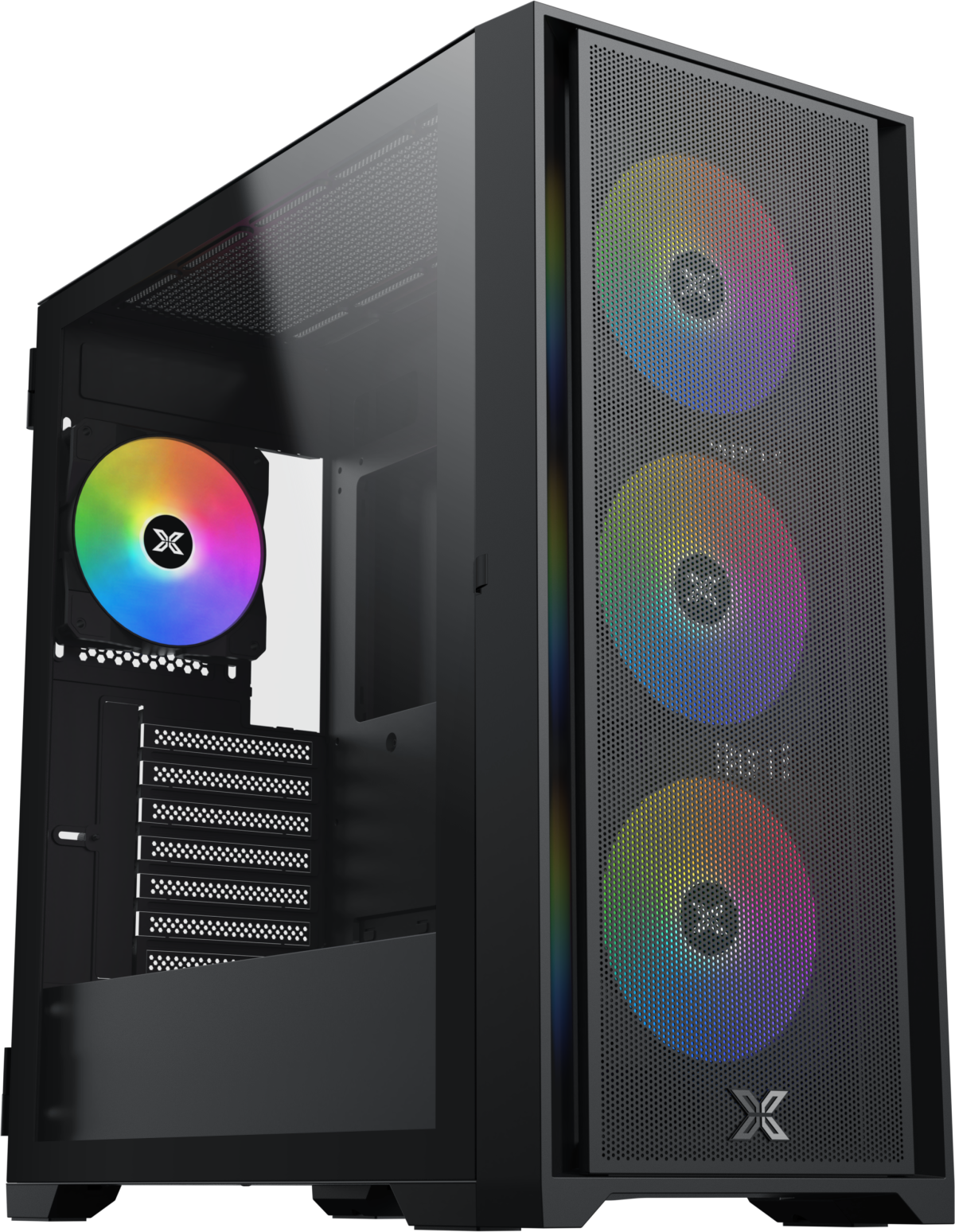 Кутия Xigmatek Master X II (Black, EATX, U3x1 & U2x2, Front Meshed Grill & Left TG, 4PCS Z20A & ARGB PCB)на ниска цена с бърза доставка - BestPC.BG