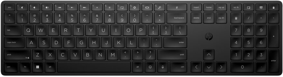 Клавиатура HP 455, програмируема, безжична, 2.4 GHz, до 10 m, БДС, черенна ниска цена с бърза доставка - BestPC.BG