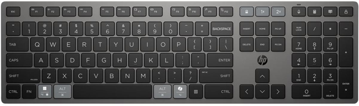 Клавиатура HP 725, Bluetooth, 2.4 GHz, Чернана ниска цена с бърза доставка - BestPC.BG