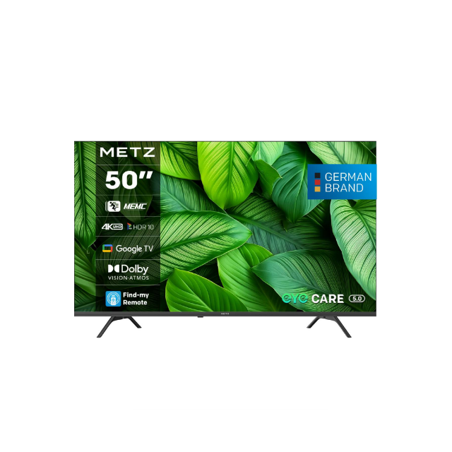 METZ Телевизор 50 UHD LED SMART TV, 4K Ultra HD, Google TV, Framelessна ниска цена с бърза доставка - BestPC.BG