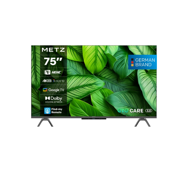 METZ Телевизор 75 UHD LED SMART TV, 4K, Google TV, Framelessна ниска цена с бърза доставка - BestPC.BG
