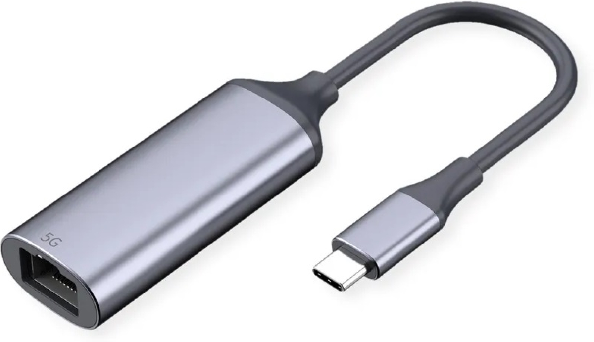 USB Хъб VALUE 12.99.1128 :: USB 3.2 Type-C към 5 Gigabit, Ethernet, мрежов конвертор, сивна ниска цена с бърза доставка - BestPC.BG
