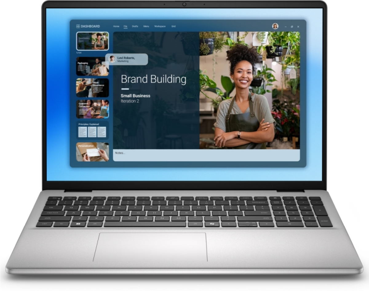 Лаптоп Dell 16 DC16251, Intel Core 7 150U, 5.4 GHz, 32GB DDR5, 1TB M.2 PCIe, Intel Graphics, 16.0" FHD+(1920x1200), сребристна ниска цена с бърза доставка - BestPC.BG