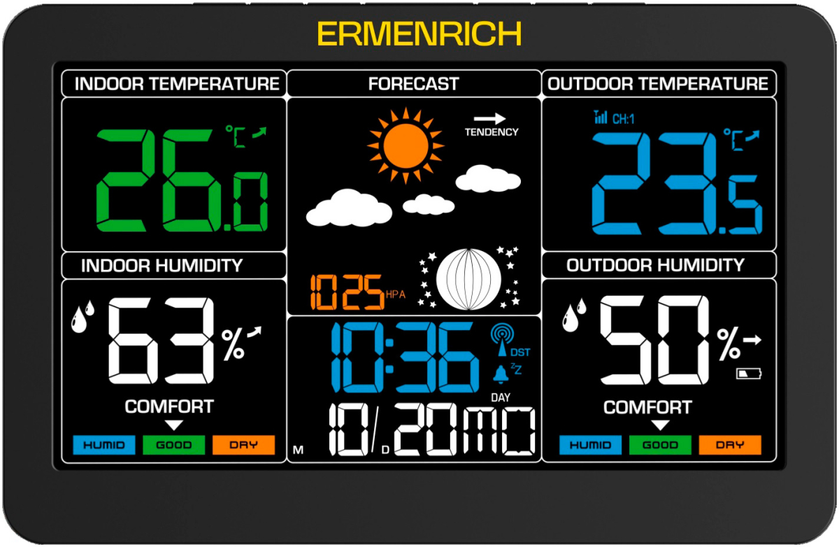 Метеорологична станция Ermenrich Report WR60на ниска цена с бърза доставка - BestPC.BG