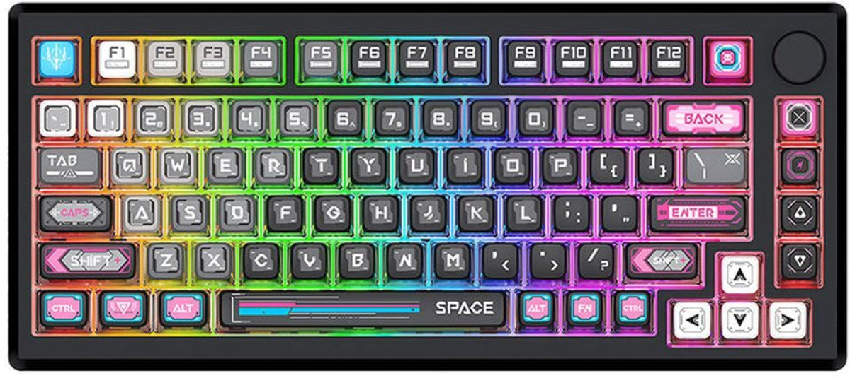 Механична геймърска клавиатура Redragon Uranus Pro 82 K732MC-RGB-PRO, RGB осветление - чернана ниска цена с бърза доставка - BestPC.BG