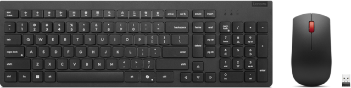 Lenovo Essential Безжичен Комплект Клавиатура & Мишка Gen2 Черна - Българскина ниска цена с бърза доставка - BestPC.BG