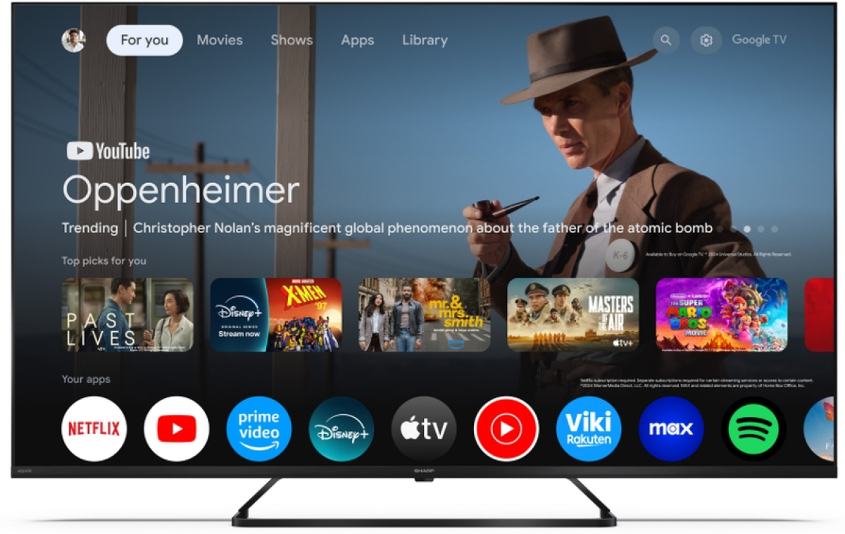 Телевизор Sharp 50HP6265E, 50" QLED Google TV, 4K Ultra HD 3840x2160 Frameless, 1 000 000:1, AQUOS, DVB-T-T2-C-S-S2, Google Assistantна ниска цена с бърза доставка - BestPC.BG