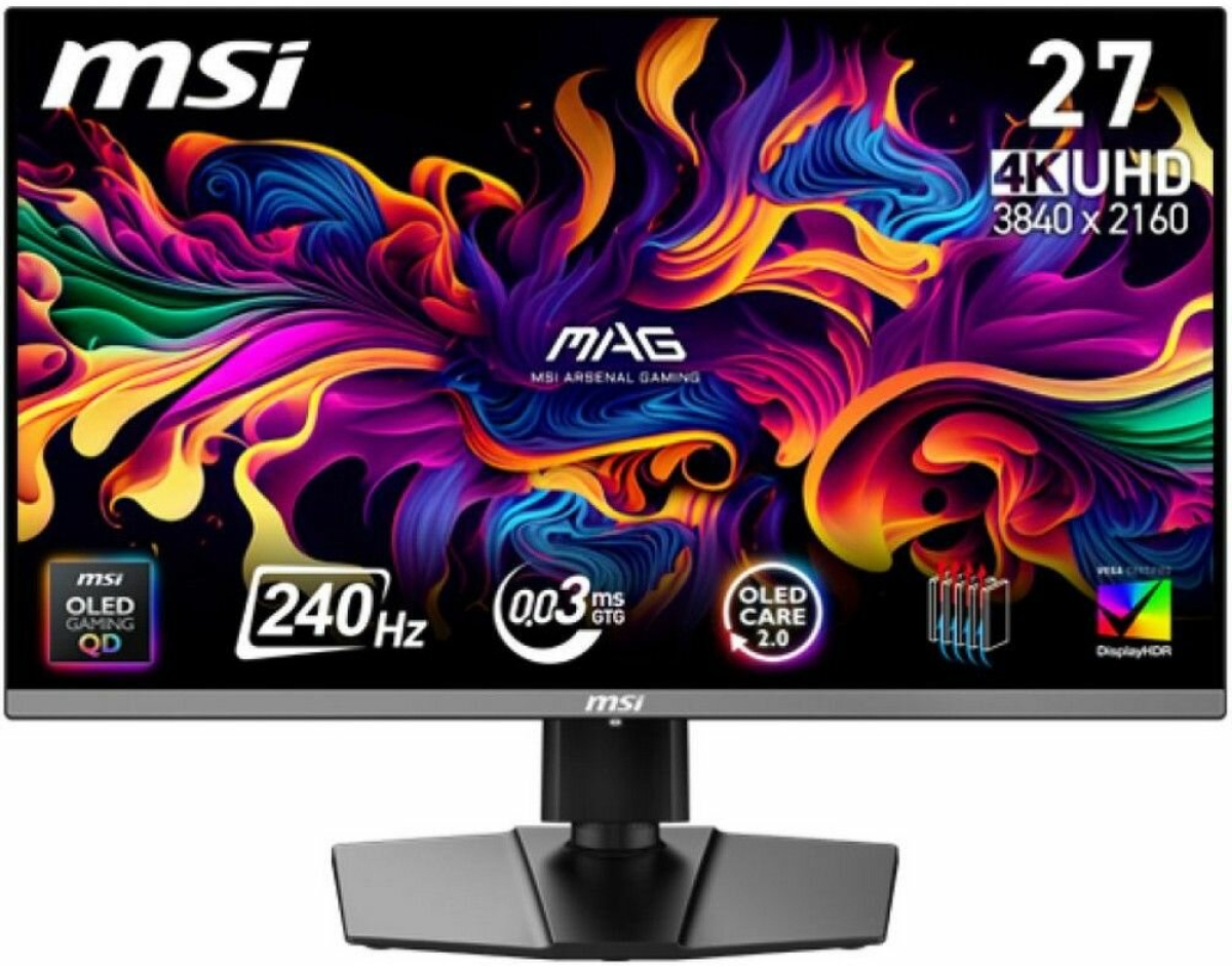 Монитор MSI MPG 321URX QD-OLED, 31.5", 240Hz, 0.03ms, UHD 3840x2160, 250 nits, DP, 2x HDMI, Type-C, KVM, Черенна ниска цена с бърза доставка - BestPC.BG