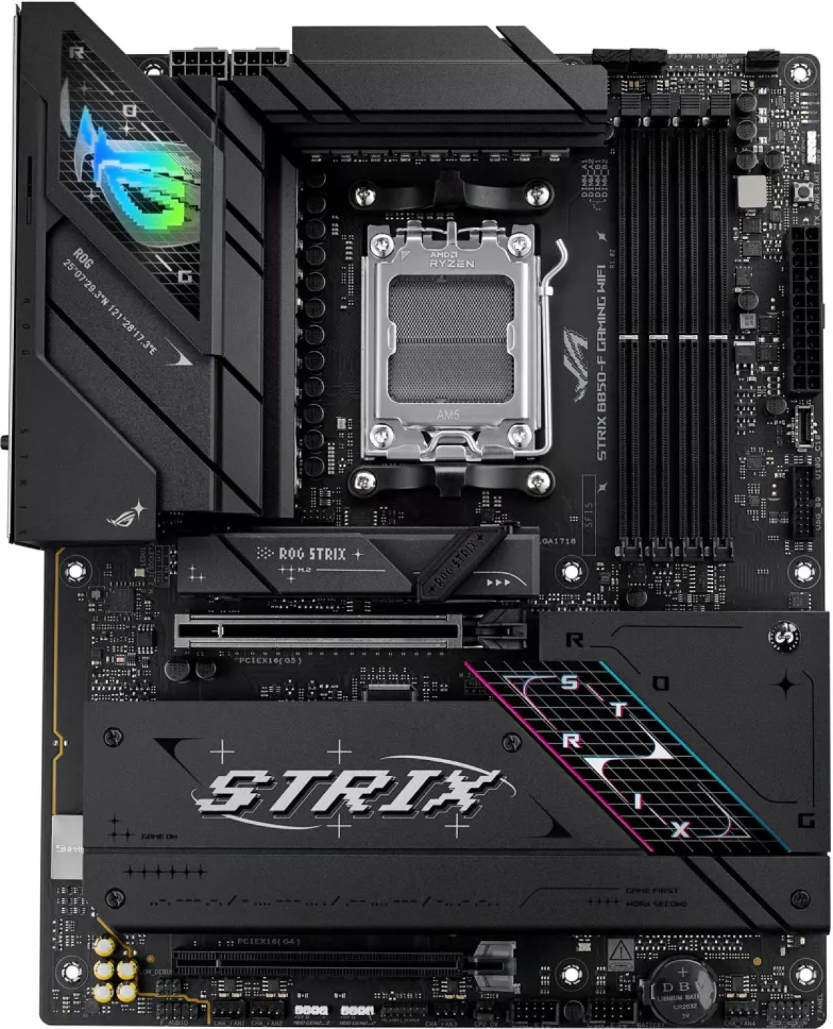 Дънна платка ASUS ROG STRIX B850-F GAMING WIFI, AM5, DDR5, ATX, MB, 1xHDMI, 1xDP, 4xM.2, 2xSATAна ниска цена с бърза доставка - BestPC.BG