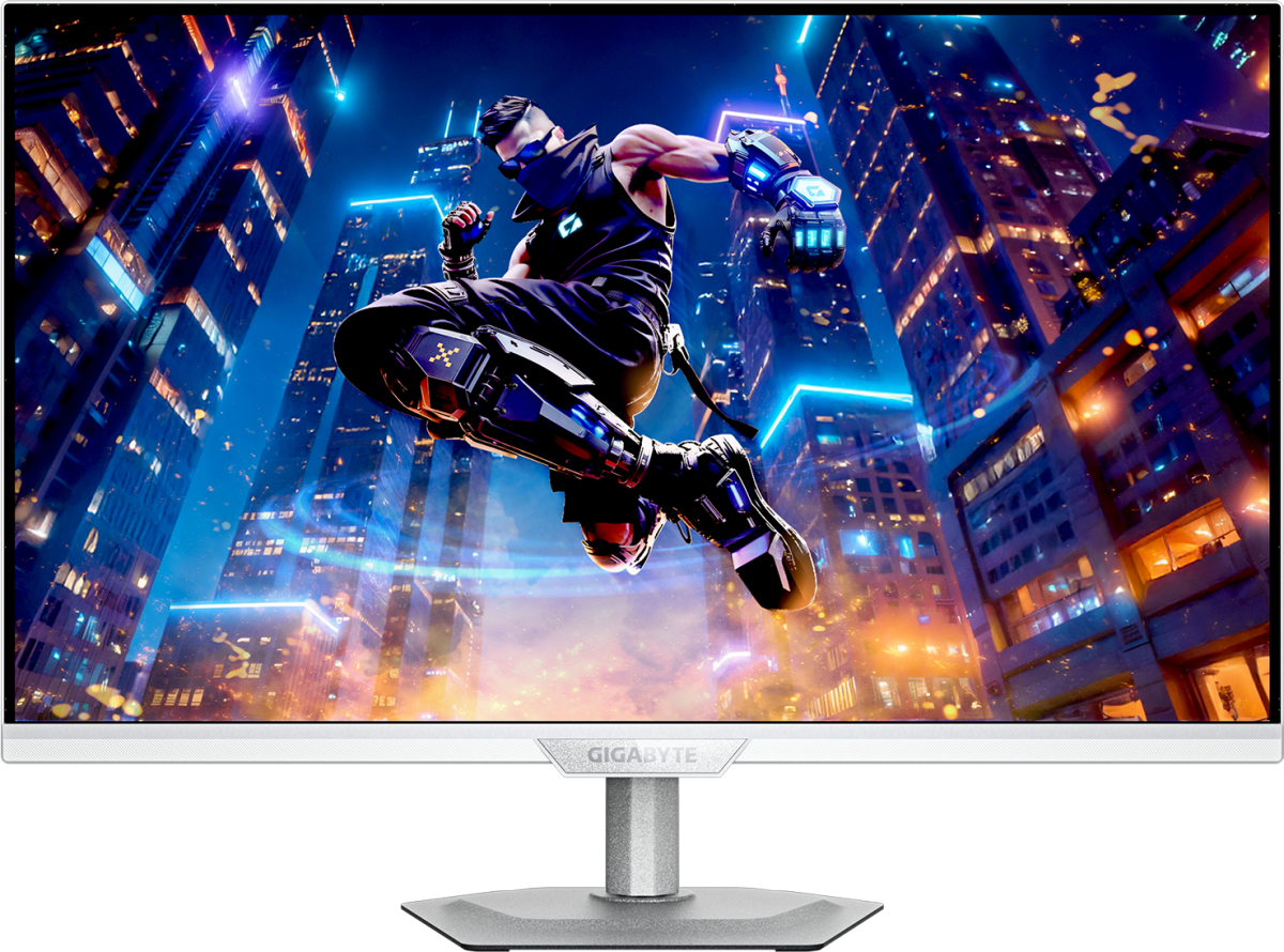 Монитор Gigabyte M27UP ICE, 27 inch, SS IPS, 4K UHD, Wide, 160 Hz, 1ms, HDR 400, AI функции, бялна ниска цена с бърза доставка - BestPC.BG