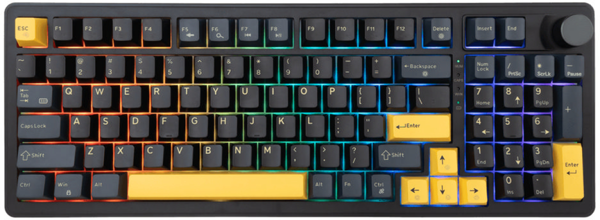 Клавиатура WHITE SHARK EXCALIBUR-B, геймърска, механична, Wireless, RGB, черенна ниска цена с бърза доставка - BestPC.BG