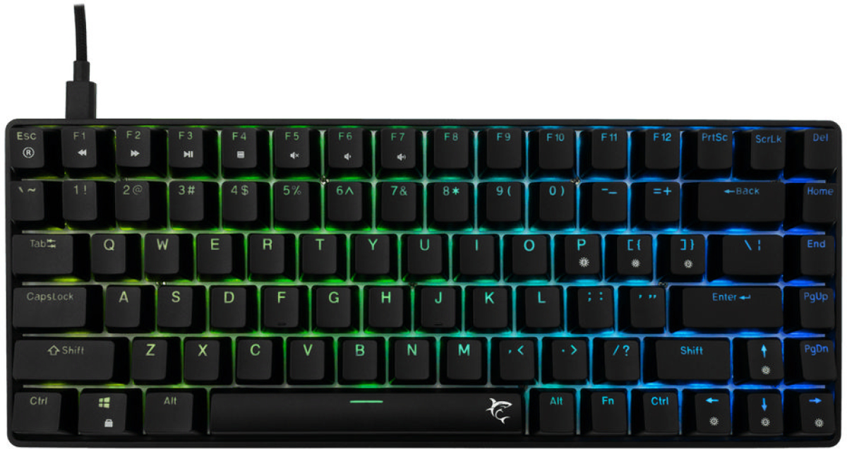 Клавиатура WHITE SHARK HAMACHI-B-US, геймърска, механична, син суич, USB 2.0, RGB, черенна ниска цена с бърза доставка - BestPC.BG