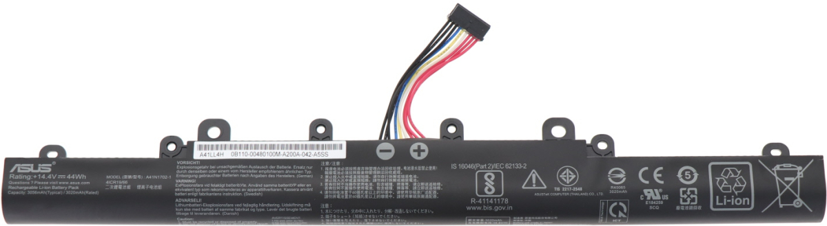A41N1702 батерия за лаптоп Asus, 4 клетки, 14.4V, 37Whна ниска цена с бърза доставка - BestPC.BG