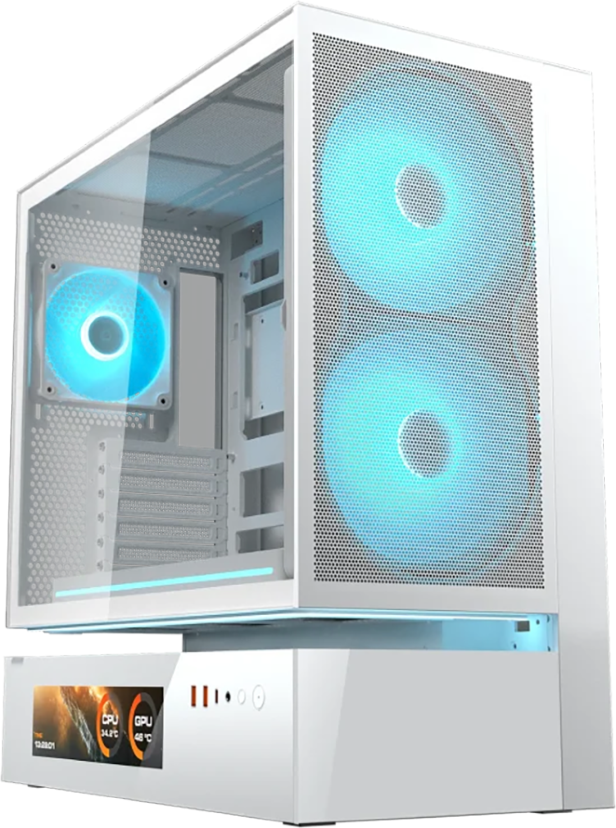 Кутия COUGAR CFV235 Mesh Vision PC Case, Mid Tower, Бялна ниска цена с бърза доставка - BestPC.BG