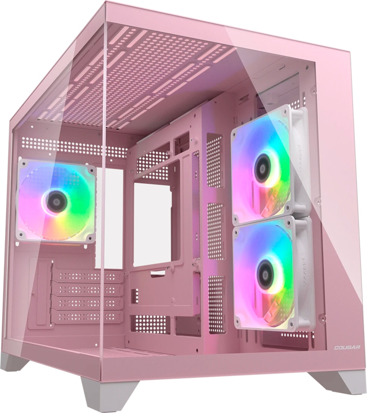 Кутия COUGAR FV150 Mini RGB PC Case, Mid tower, Розована ниска цена с бърза доставка - BestPC.BG