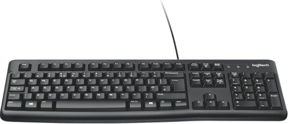 Клавиатура Logitech K120, USB, кабелна, БДС, черенна ниска цена с бърза доставка - BestPC.BG