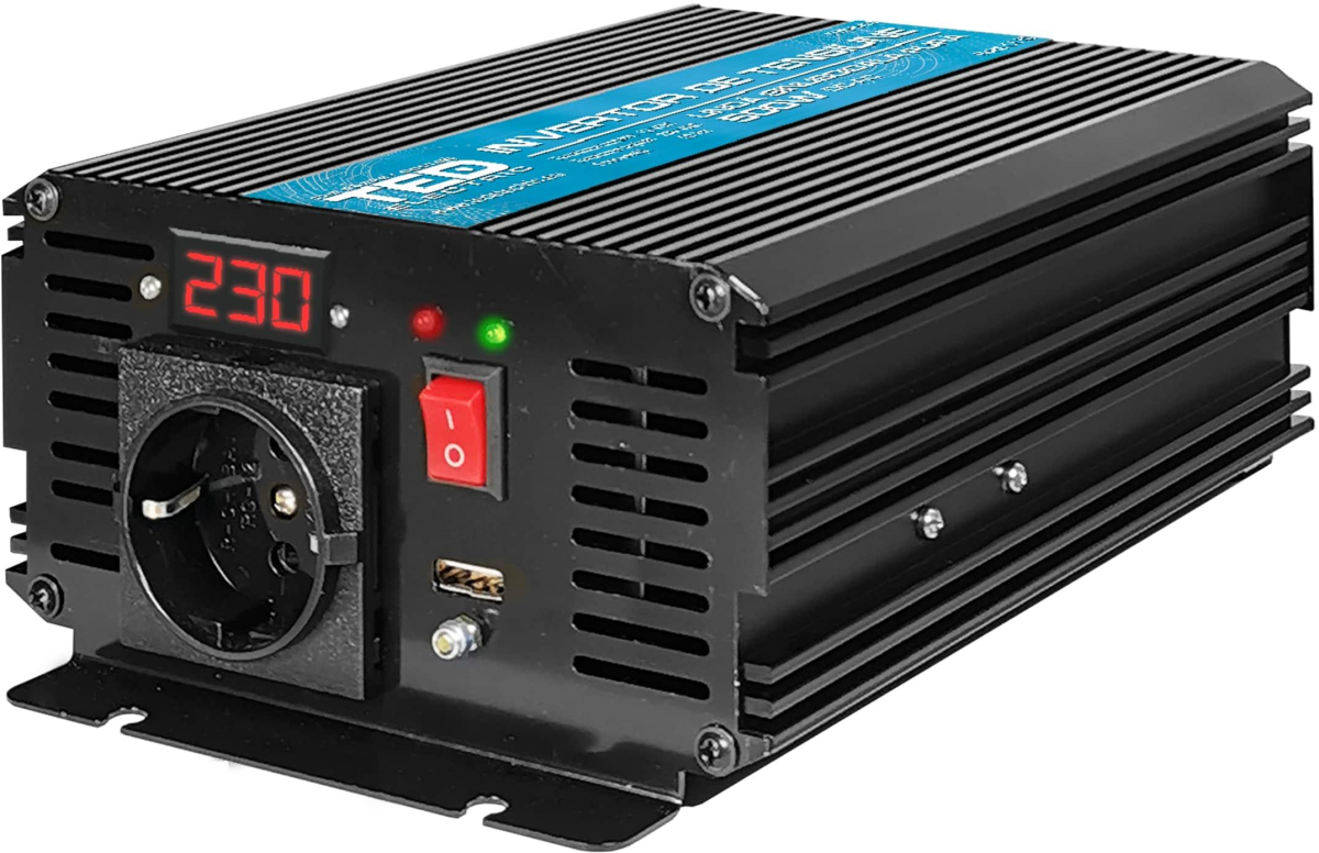 Инвертор TED ELECTRIC TED007032, 12-220 V, DC-AC, 500-1000W, Modified Sine Waveна ниска цена с бърза доставка - BestPC.BG