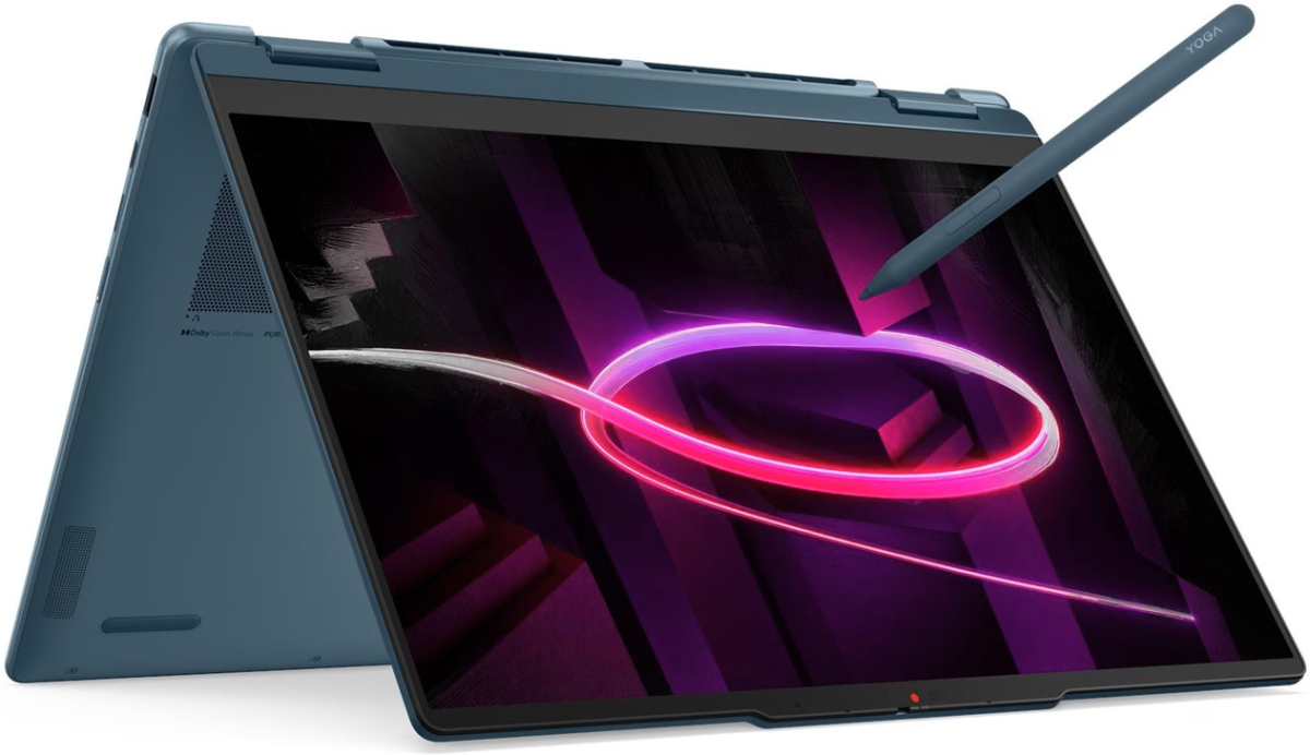 Лаптоп Lenovo Yoga 7 2-in-1 14AGP11, 14.0", Full HD+, Touchscreen, AMD Ryzen AI 7 445, AMD Radeon 840M, 24 GB, 1 TB SSD, Windows 11 Home, Синна ниска цена с бърза доставка - BestPC.BG