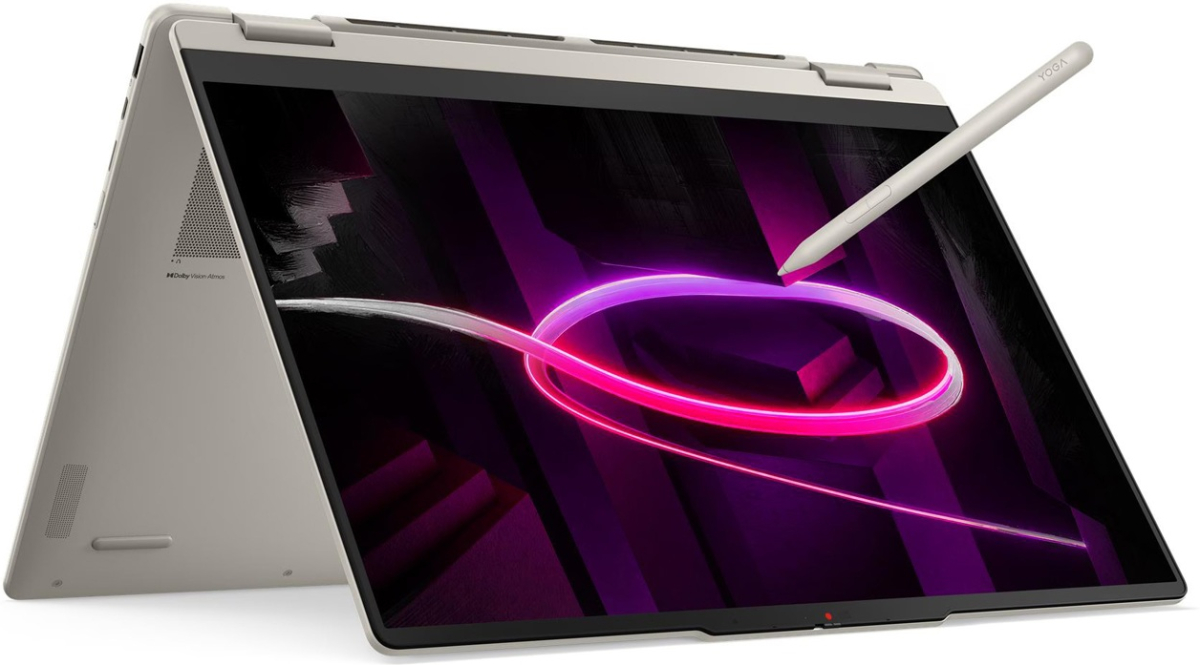 Лаптоп Lenovo Yoga 7 2-in-1 16AGP11, 16.0", Full HD+, Touchscreen, AMD Ryzen AI 7 445, AMD Radeon 840M, 24 GB, 1 TB SSD, Windows 11 Home, Бежовна ниска цена с бърза доставка - BestPC.BG