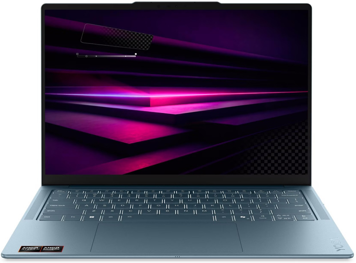 Лаптоп Lenovo Yoga Slim 7 14AGP11, 14.0", 2.8K, AMD Ryzen AI 7 445, AMD Radeon 840M, 32 GB, 1 TB SSD, Windows 11 Home, Синна ниска цена с бърза доставка - BestPC.BG