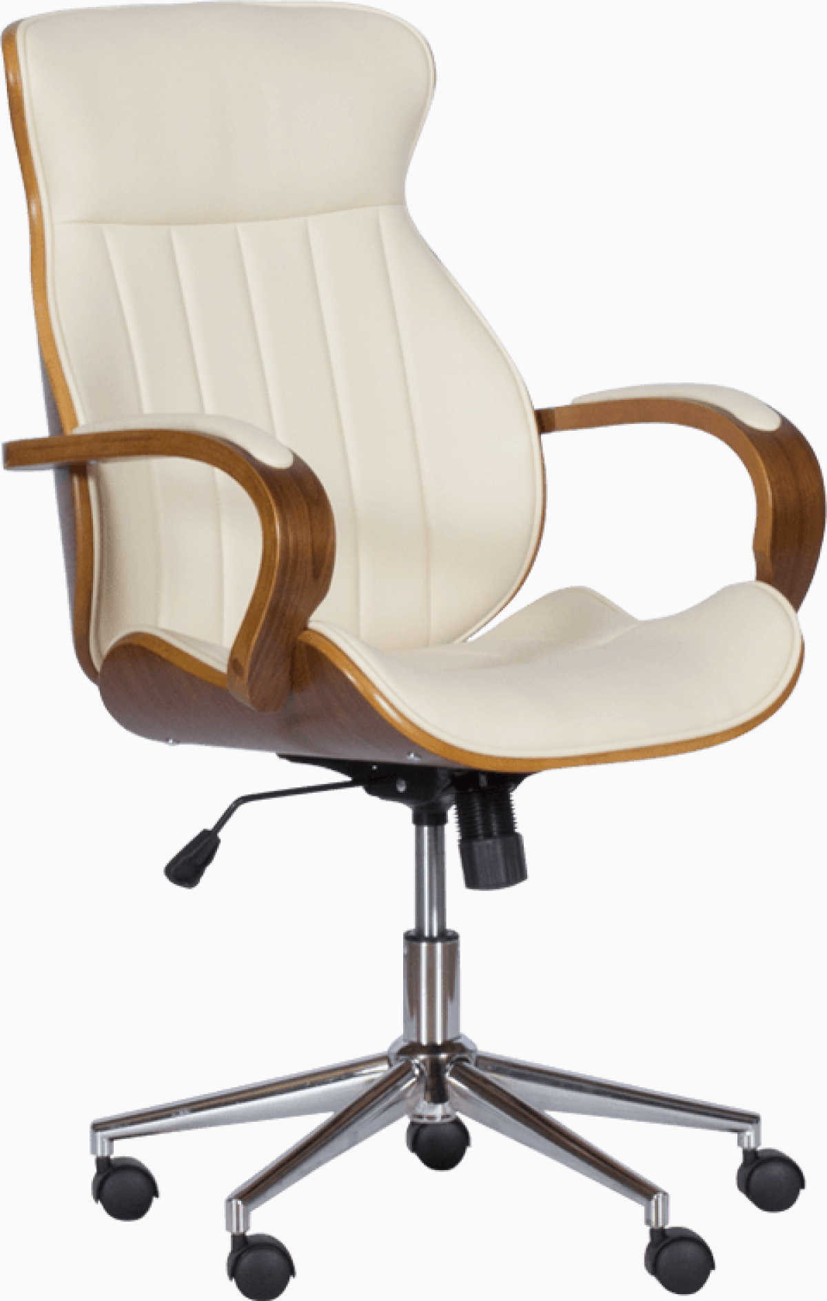 Президентски офис стол Carmen 6402 - орех-кремна ниска цена с бърза доставка - BestPC.BG