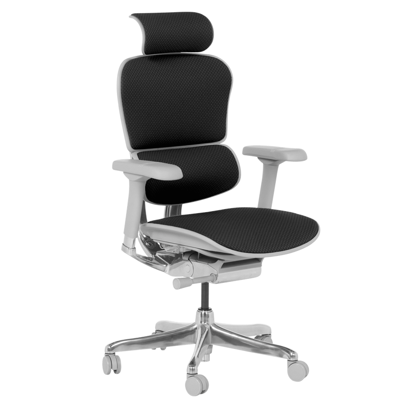 Ергономичен стол ERGOHUMAN ELITE 2 - сива рамка - черенна ниска цена с бърза доставка - BestPC.BG