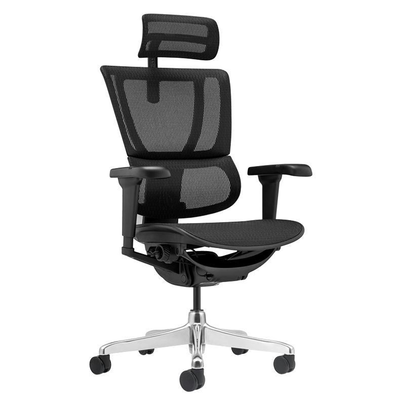 Ергономичен стол ERGOHUMAN IOO ULTRA - черна рамка - черенна ниска цена с бърза доставка - BestPC.BG