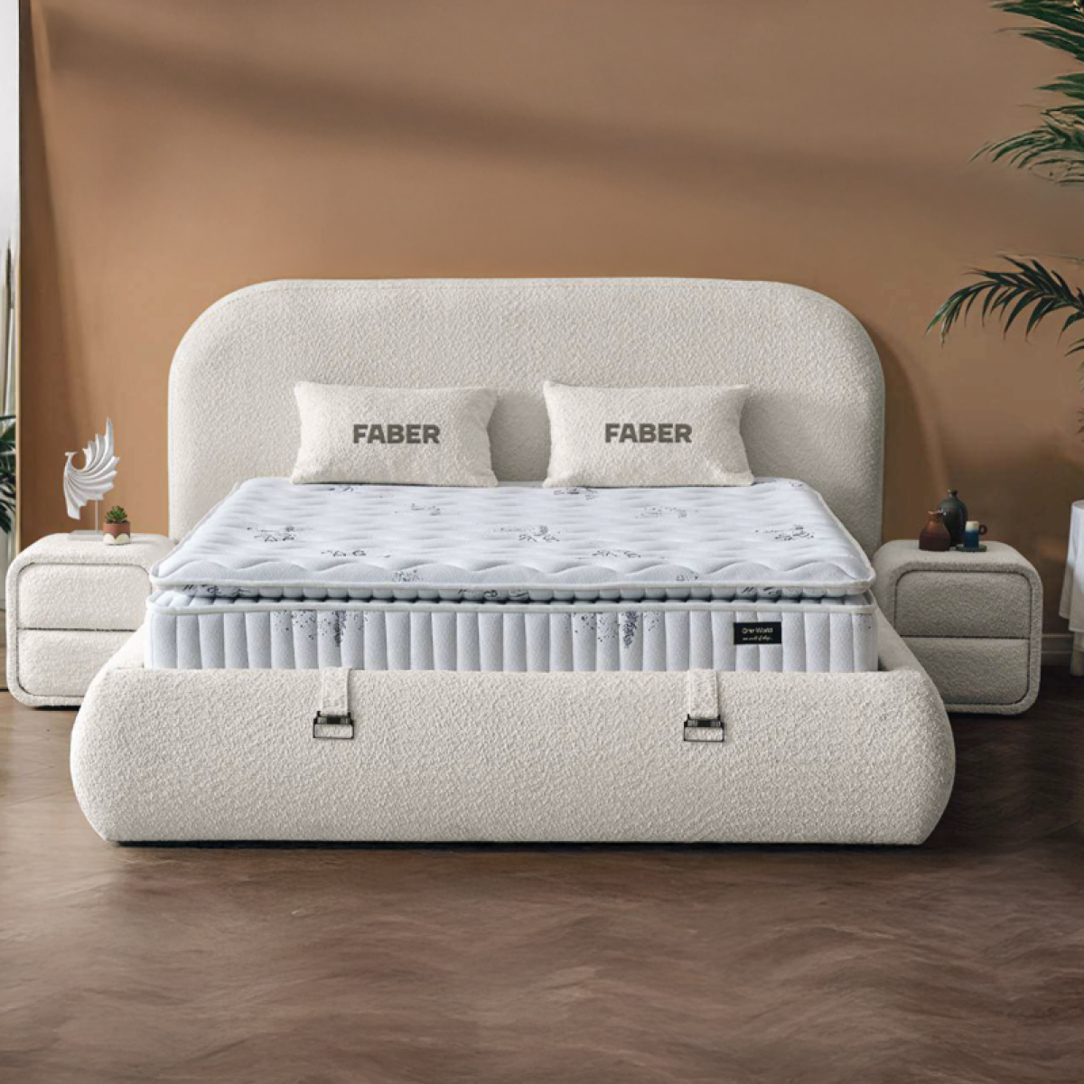 Тапицирана спалня с матрак FABER 140 х 200 - лате 06на ниска цена с бърза доставка - BestPC.BG