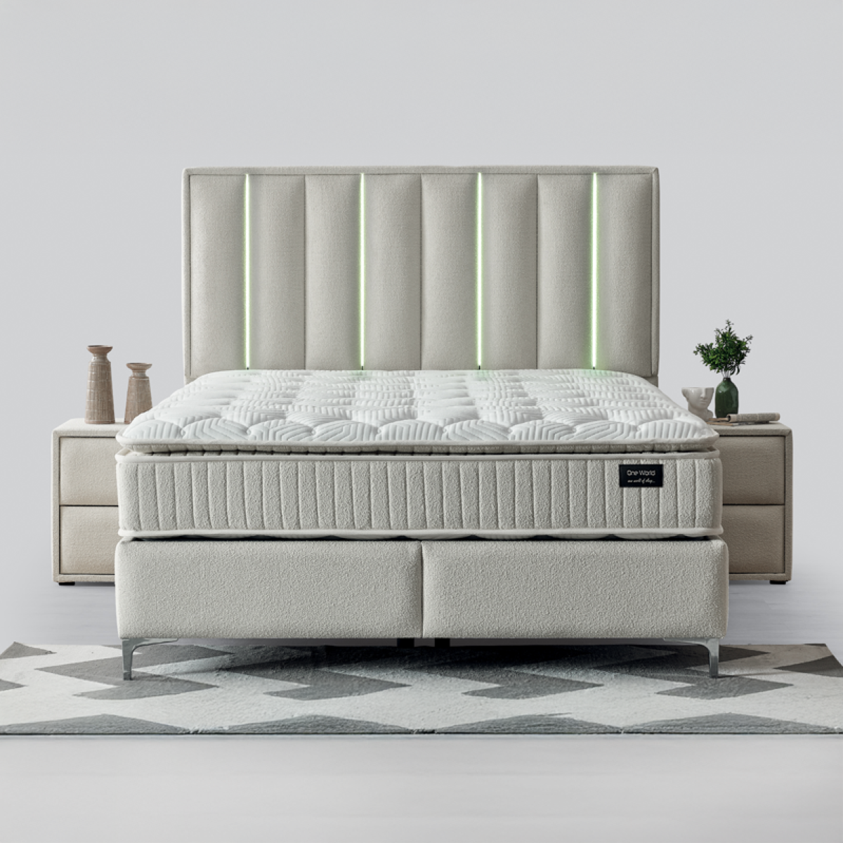 Тапицирана спалня с матрак MINI MOONLIGHT 160 х 200 - крем 01на ниска цена с бърза доставка - BestPC.BG