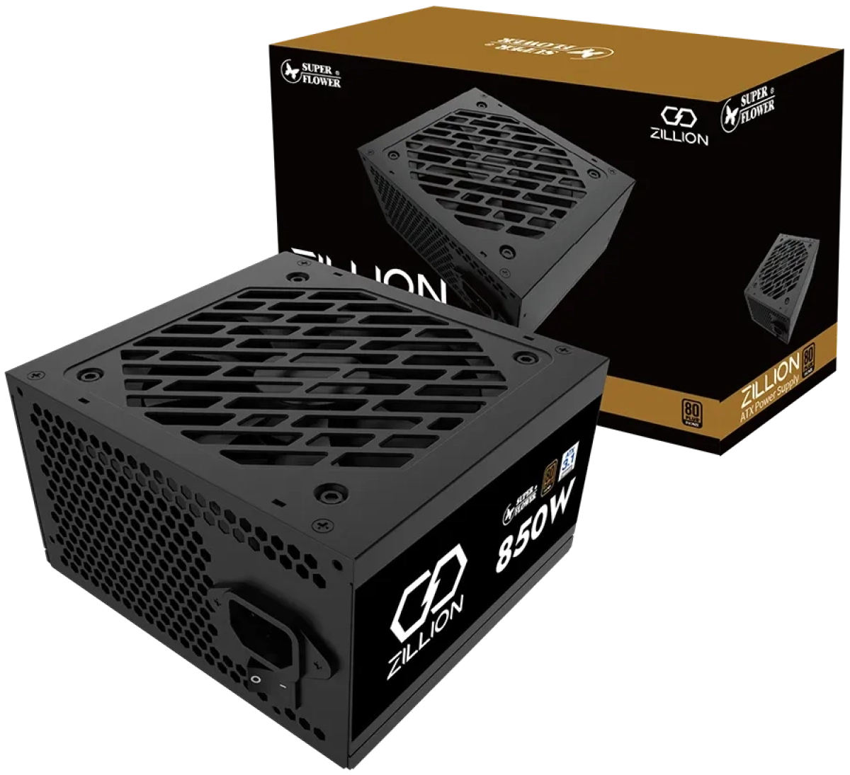 Захранване Super Flower Zillion DB Bronze 850W ATX 3.1 80 Plus Bronze, Flat Black Cables, 120mm Fanна ниска цена с бърза доставка - BestPC.BG