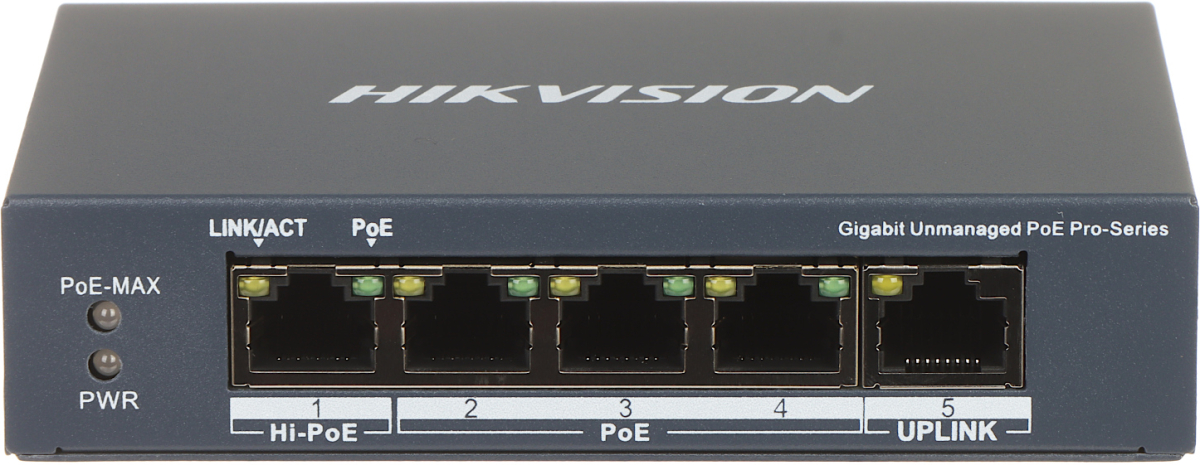 Комутатор/Суич HIKVISION DS-3E0505HP-Eна ниска цена с бърза доставка - BestPC.BG