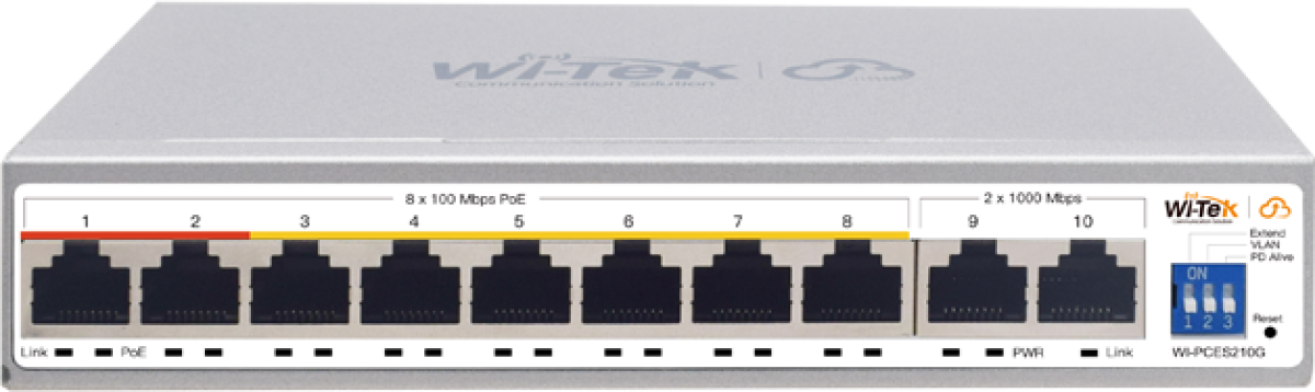 Комутатор/Суич Wi-Tek WI-PCES210Gна ниска цена с бърза доставка - BestPC.BG