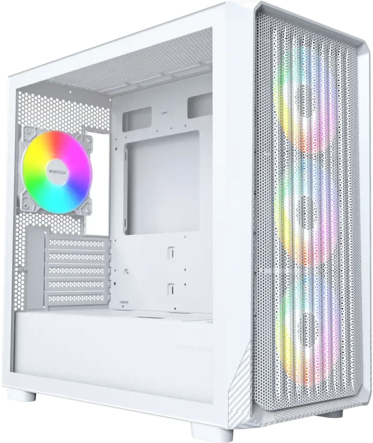Montech кутия Case mATX - X5M (W) - 4 x 120 mm A-RGB, USB-Cна ниска цена с бърза доставка - BestPC.BG