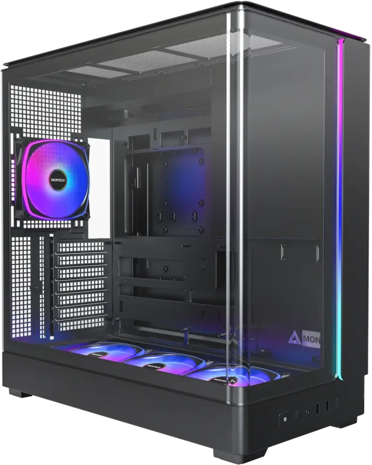 Кутия Montech Case ATX - KING 45 PRO (B) - 4 x 120 mm A-RGB, USB-C, Чернана ниска цена с бърза доставка - BestPC.BG