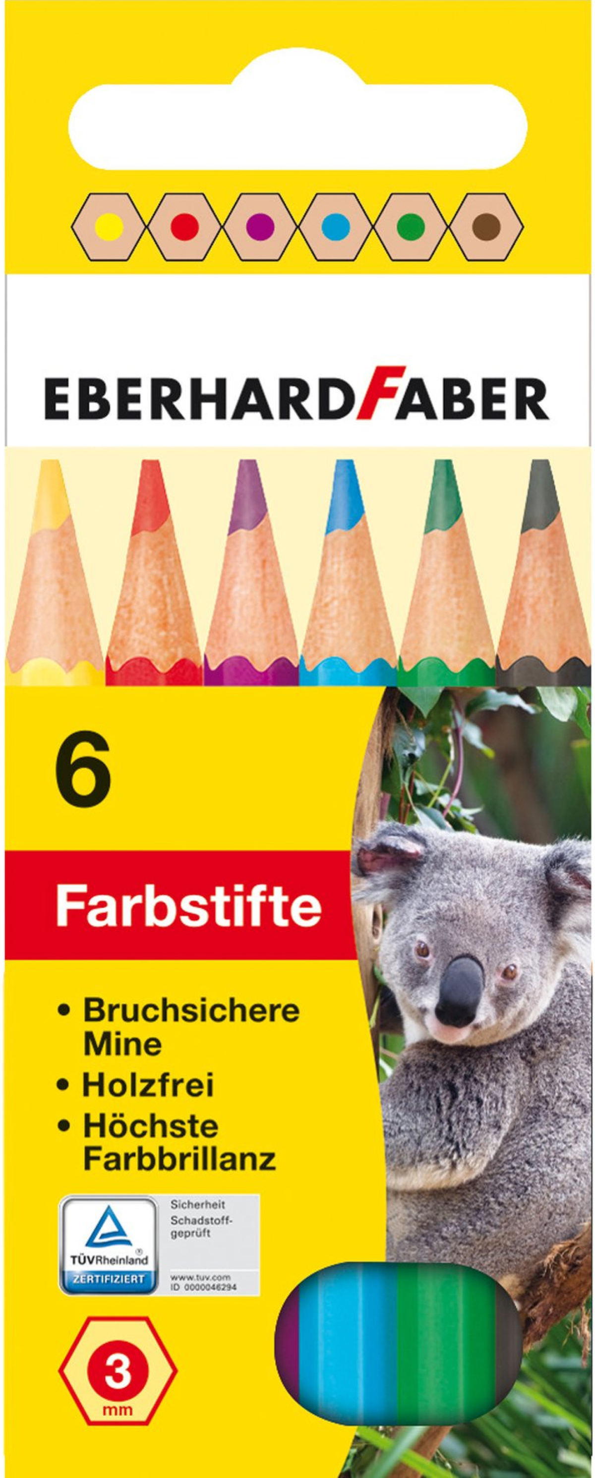 Eberhard Faber Цветни моливи, 6 цвята, късина ниска цена с бърза доставка - BestPC.BG