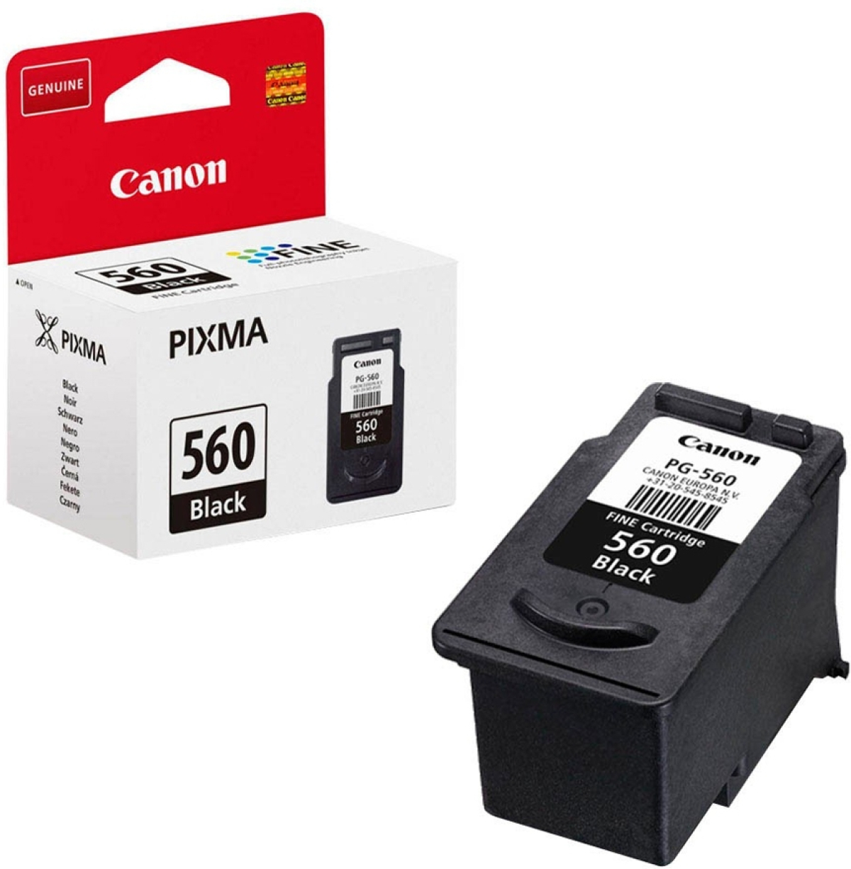 Оригинален патрон Canon PG-560, 7.5 ml, 180 страници-5%, Blackна ниска цена с бърза доставка - BestPC.BG