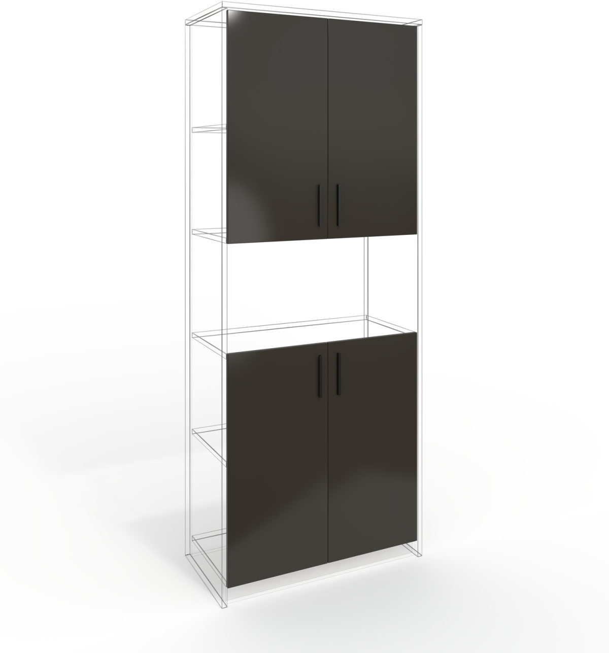 Врата RFG RV3 Chicago, 380 х 18 х 760 mm, ПДЧ 18 mm, тъмносива, 4 броя в комплектна ниска цена с бърза доставка - BestPC.BG