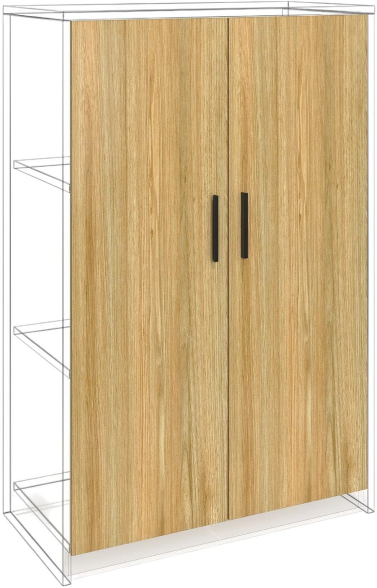 Врата RFG RV7 Monaco, 380 х 18 х 1110 mm, ПДЧ 18 mm, 2 броя в комплект, брястна ниска цена с бърза доставка - BestPC.BG