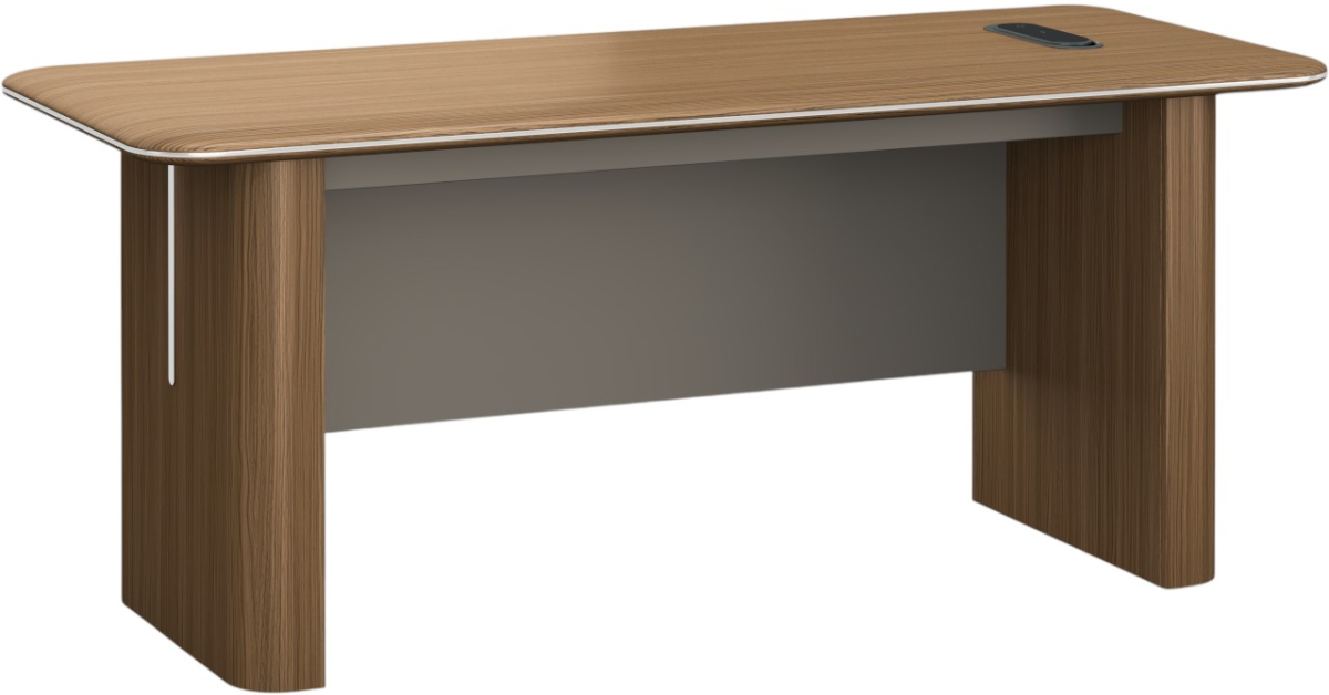 Бюро Заседателна маса RFG Parma, 2000 х 1000 х 750 mm, ПДЧ 50 mm, орех и перлен графитна ниска цена с бърза доставка - BestPC.BG